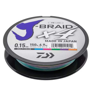 Шнур Daiwa J-Braid X4E 150m Multi Color 0.15mm 6.9kg