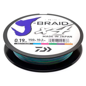 Шнур Daiwa J-Braid X4E 150m Multi Color 0.19mm 10.2kg