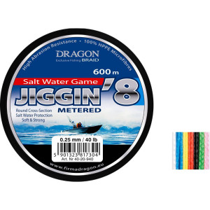 Шнур Dragon Salt Water Game Jiggin'8 600м 0.35mm 70lb/31.78kg (Multicolor)