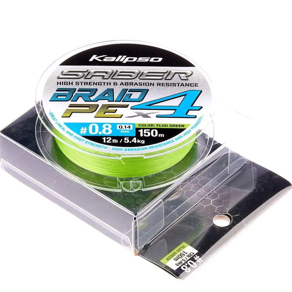 Шнур Kalipso Saber X4 FG 150м PE#0.8 0.14мм 5.4кг