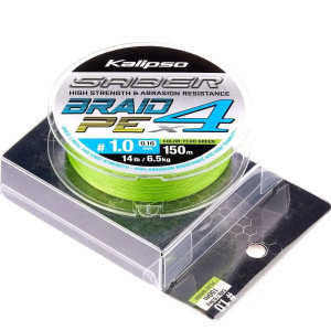 Шнур Kalipso Saber X4 FG 150м PE#1.0 0.16мм 6.5кг