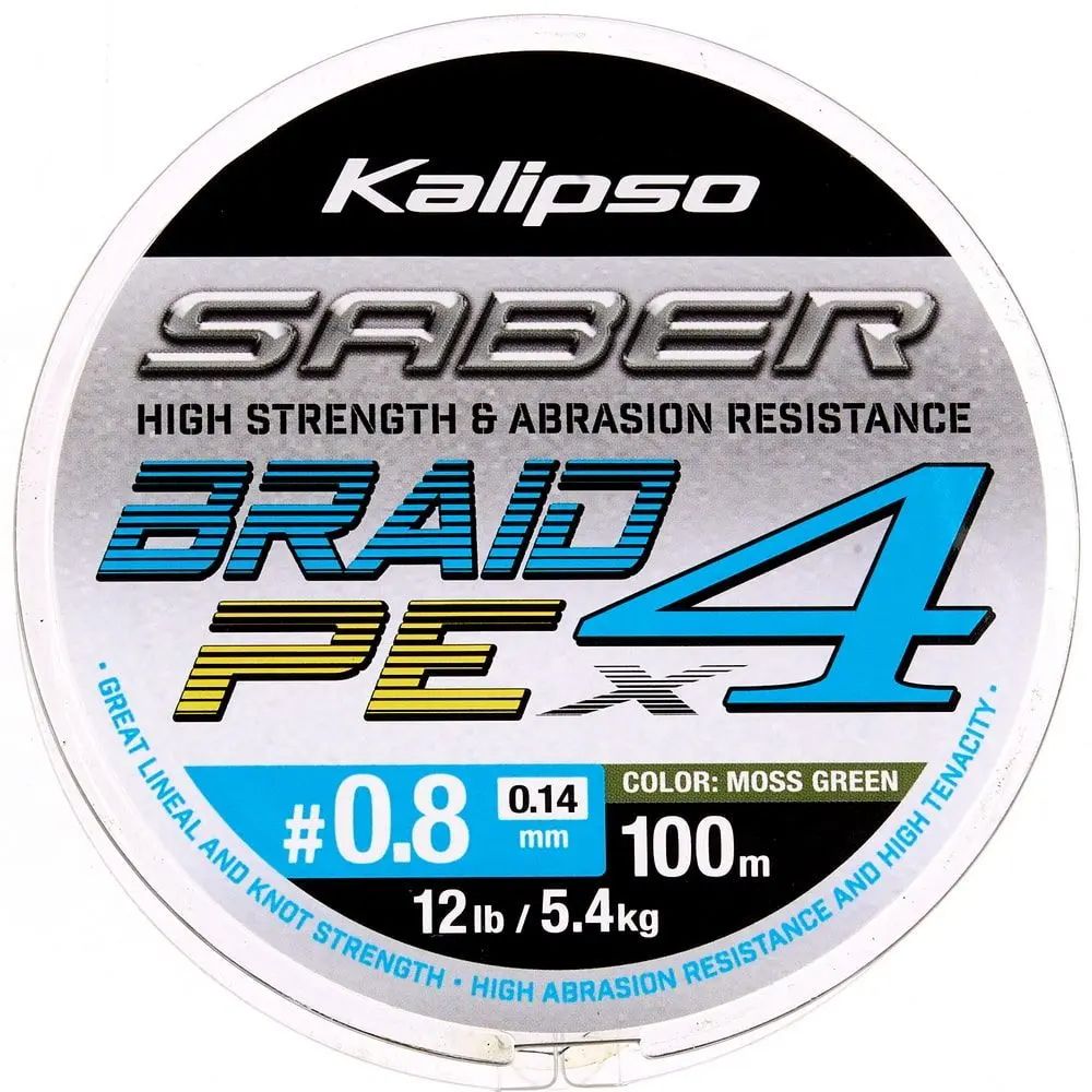 Шнур Kalipso Saber X4 MG 150м PE#0.8 0.14мм 5.4кг