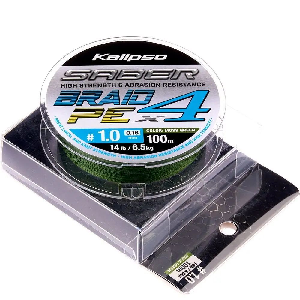 Шнур Kalipso Saber X4 MG 100м PE#1.0 0.16мм 6.5кг