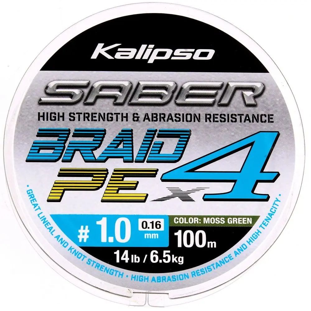 Шнур Kalipso Saber X4 MG 100м PE#1.0 0.16мм 6.5кг