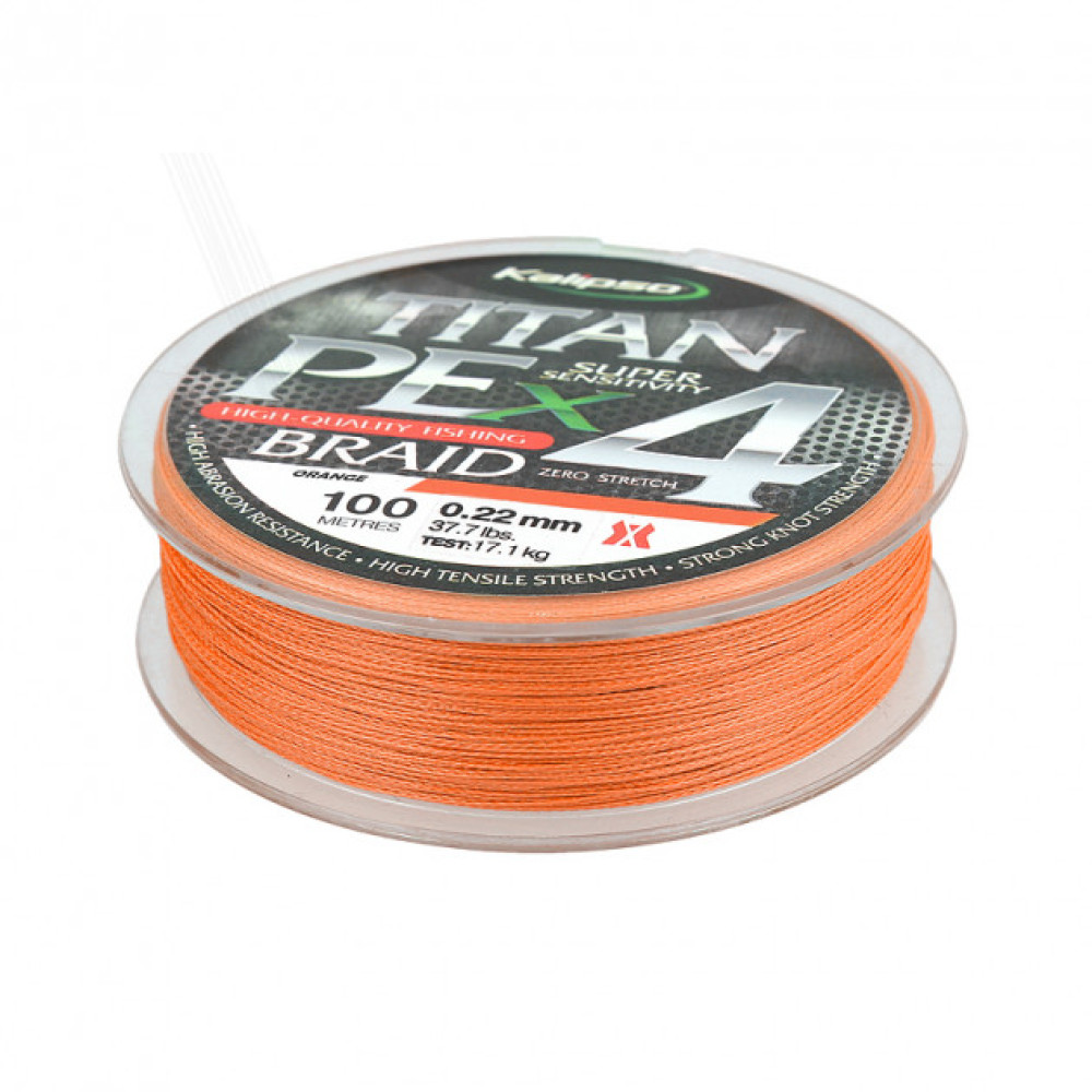 Шнур Kalipso Titan PE X4 OR 100м 0.14мм 10.2кг