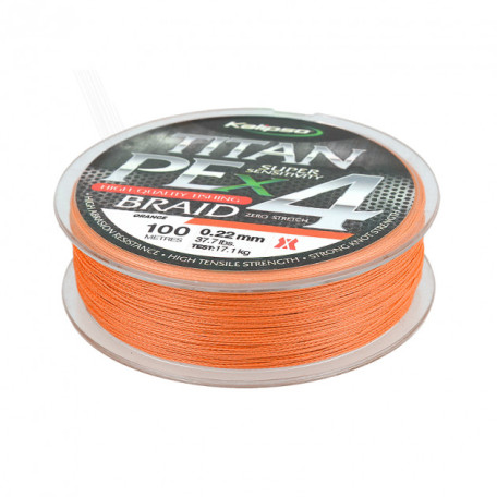 Шнур Kalipso Titan PE X4 OR 150м 0.10мм 6.1кг