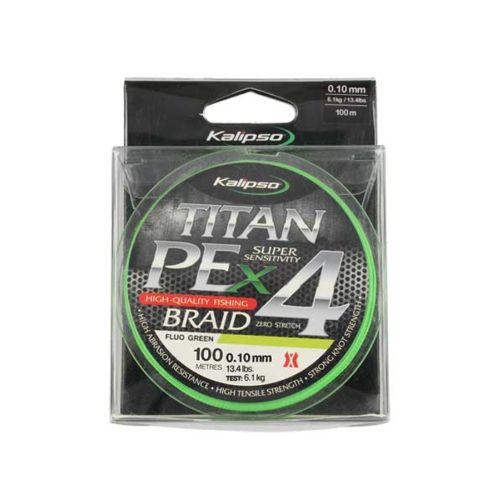 Шнур Kalipso Titan PE X4 FG 100м 0.12мм 7.5кг