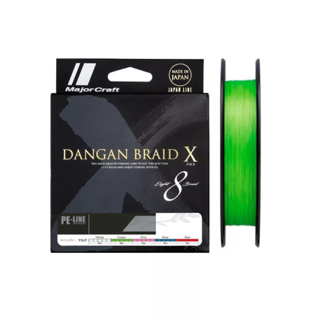 Шнур Major Craft Dangan Braid X8 150м Green PE#0.6/12lb 0.06mm