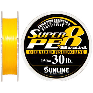Шнур Sunline Super PE 8 Braid 150m #3.0/0.280mm 30lb/15.0kg (оранжевый)