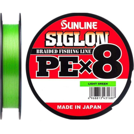 Шнур Sunline Siglon PE X8 150m #0.3/0.094mm 5lb/2.1kg (салатовый)