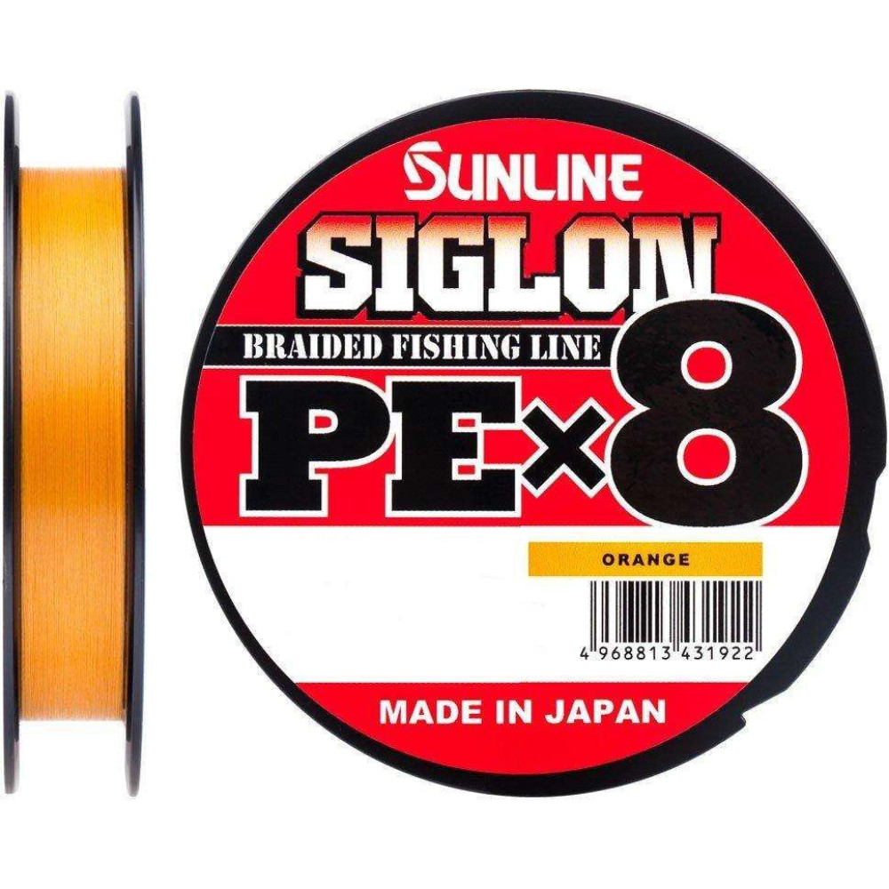 Шнур Sunline Siglon PE X8 150m #0.3/0.094mm 5lb/2.1kg (оранжевый)