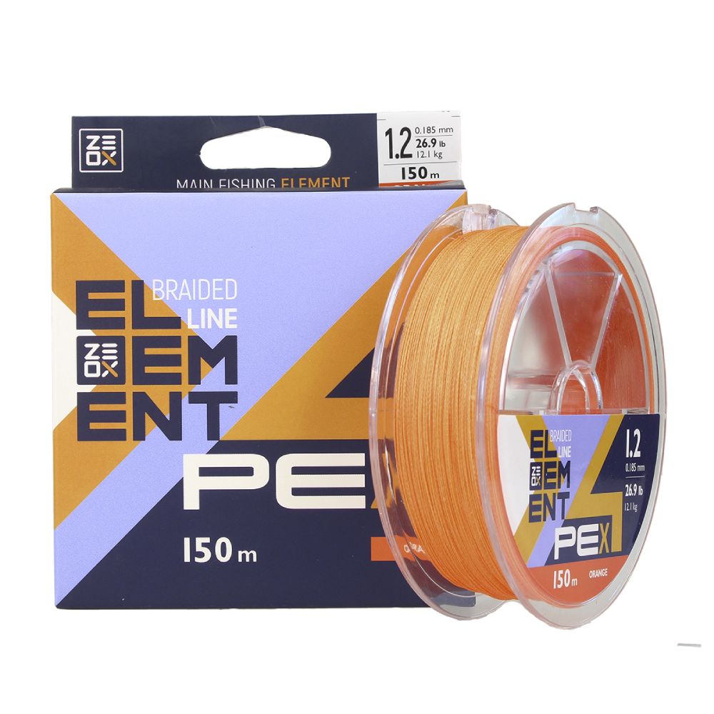 Шнур Zeox Element PE X4 OR 150м #0.6 0.128мм 6.2кг