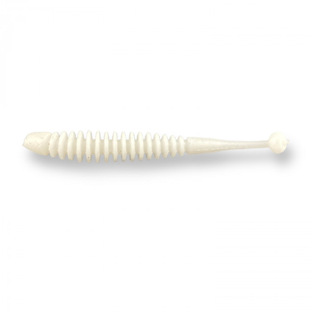 Силикон Big Baits Ball Tail Aji 2.4" #011 white/glow (10шт.)