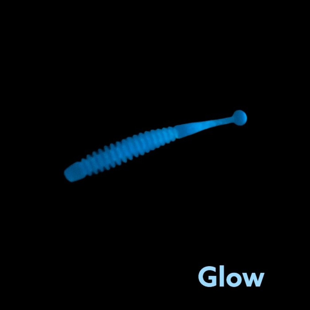 Силикон Big Baits Ball Tail Aji 2.4" #011 white/glow (10шт.)