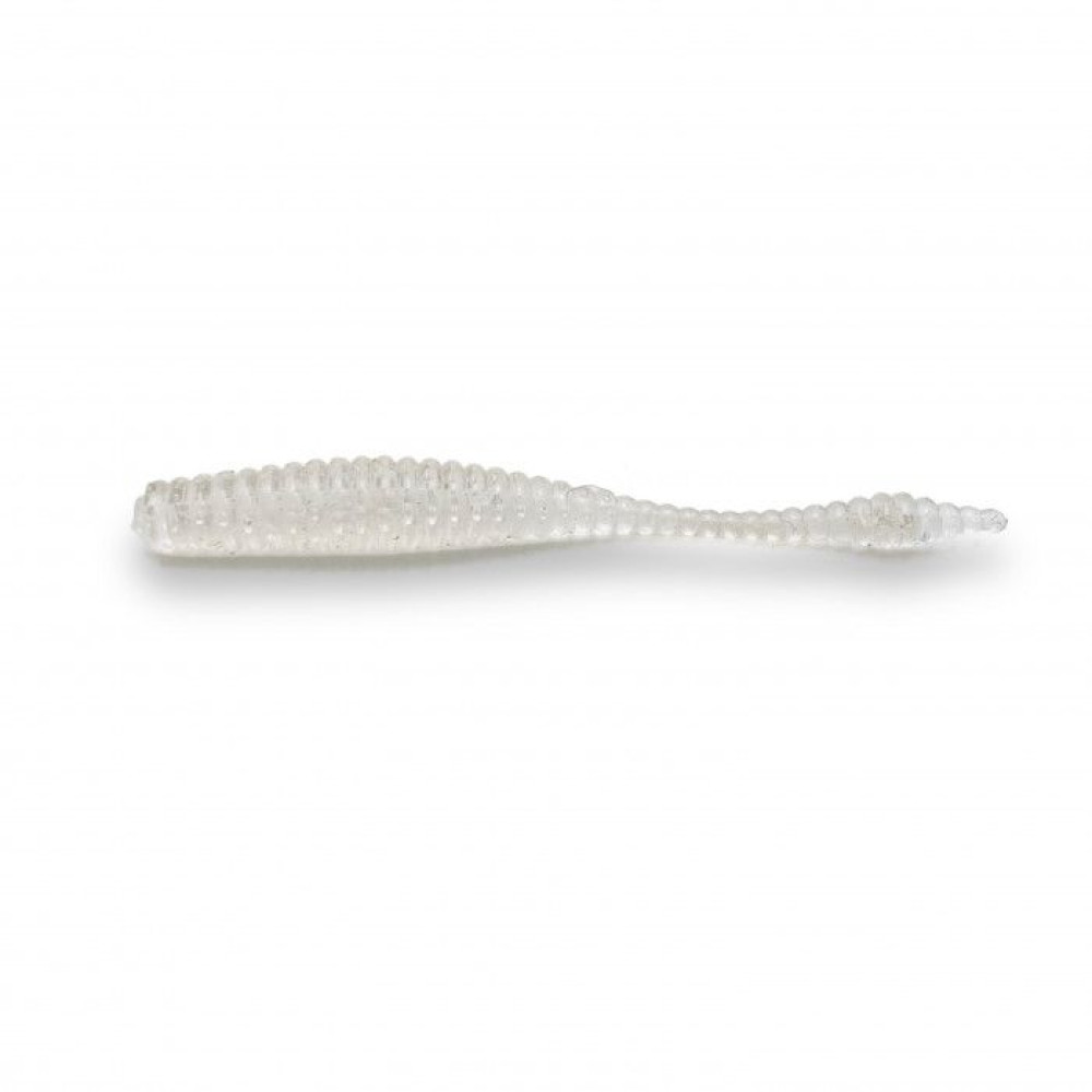 Силикон Big Baits Ribbed Leech 1.8" #010 clear/glow (10шт.)