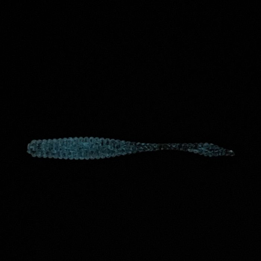 Силикон Big Baits Ribbed Leech 1.8" #010 clear/glow (10шт.)