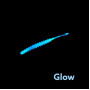 Силикон Big Baits Ribbed Worm Aji 1.8" #011 white/glow (10шт.)