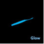 Силикон Big Baits Ribbed Worm Aji 1.8" #012 blue/glow (10шт.)