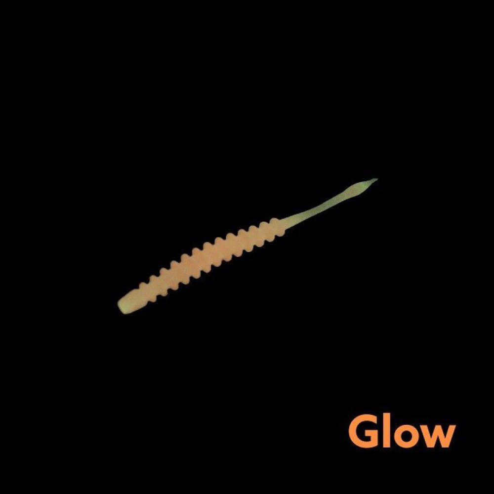 Силикон Big Baits Ribbed Worm Aji 1.8" #015 red/glow (10шт.)