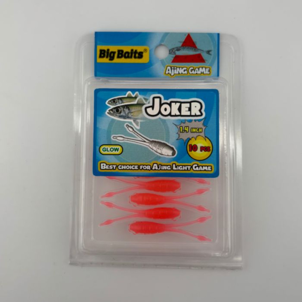 Силикон Big Baits Joker 1.4" #015 red/glow (10шт.)