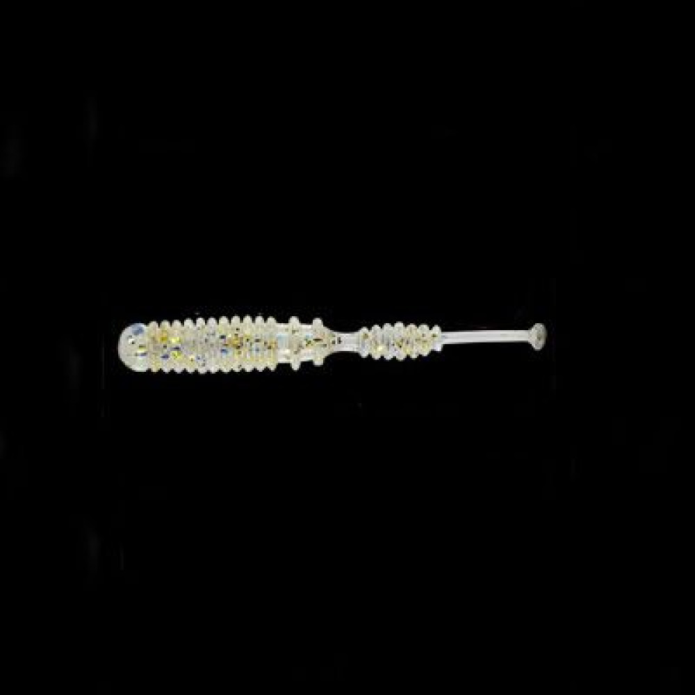 Силикон Owner C'ultiva Micro Worm MW-04 1.3" #26 Clear Blue Lame Glow (8 шт.)