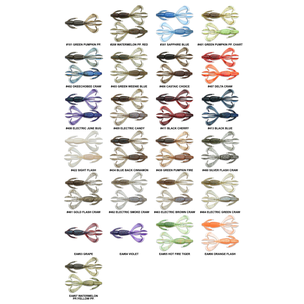 Силикон Keitech Crazy Flapper 4.4" #460 Silver Flash Craw (6шт)