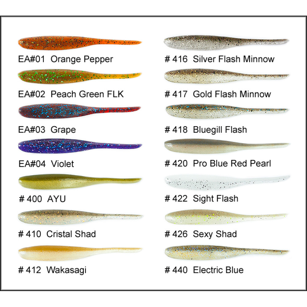 Силикон Keitech Shad Impact 4" EA#04 Violet (8 шт.)