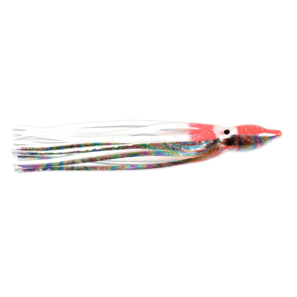 Октопус силіконовий Lineaeffe Tiger Octopus Red Head/White 4.5см (5 шт.)