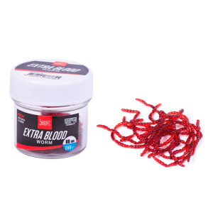 Мотыль силиконовый Lucky John Extra Blood Worm размер L (200 шт.)