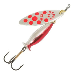 Блешня Mepps Aglia Long Heavy Silver/Red Dot №1 8.0g