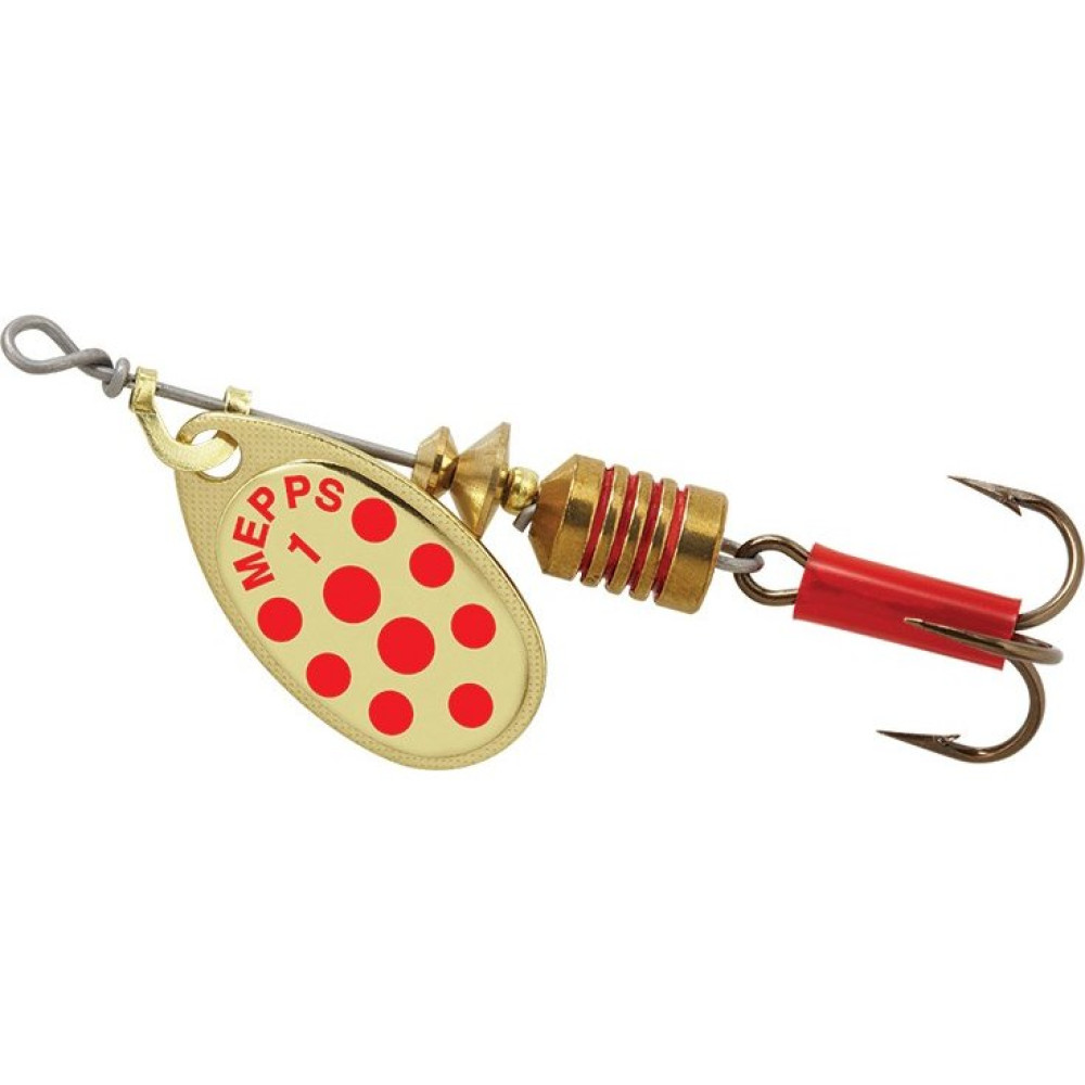 Блесна Mepps Aglia Decoree №1 3.5g Gold Red Dot