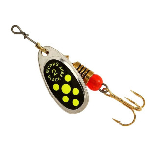 Блесна Mepps Black Fury Silver/Chartreuse Dots №2 4.5g