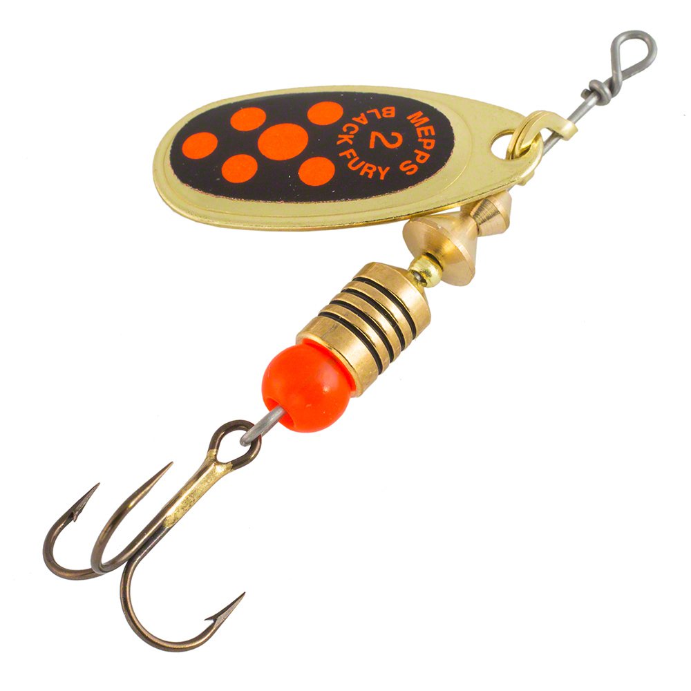 Блесна Mepps Black Fury Gold/Orange Dots №2 4.5g