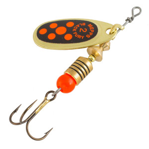 Блесна Mepps Black Fury Gold/Orange Dots №3 6.5g