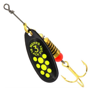 Блесна Mepps Black Fury Black/Chartreuse Dots №3 6.5g
