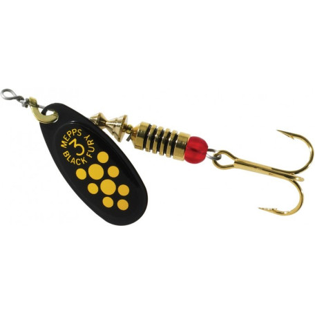 Блесна Mepps Black Fury Black/Yellow Dots №3 6.5г