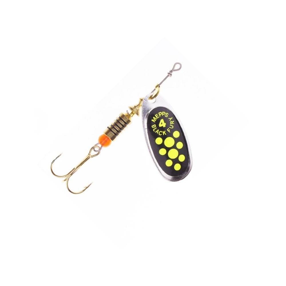 Блесна Mepps Black Fury Silver/Chartreuse Dots 8г №4 8.0g