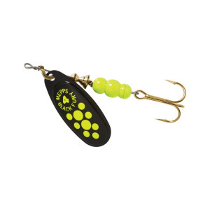 Блесна Mepps Black Fury Black/Chartreuse Dots №4 8.0g