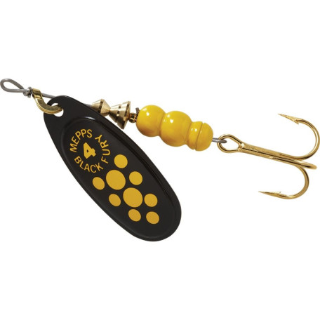Блешня Mepps Black Fury Black/Yellow Dots №4 8.0г