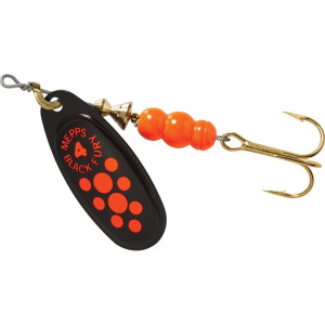 Блесна Mepps Black Fury Black/Orange Dots №4 8.0g