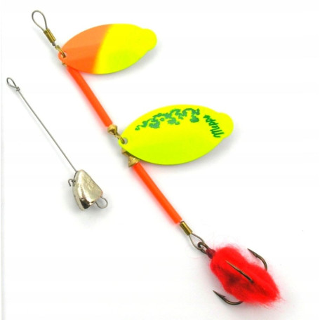 Блешня Mepps Tandem Pike Brochet 27g Fluo Orange Chartreuse Silver