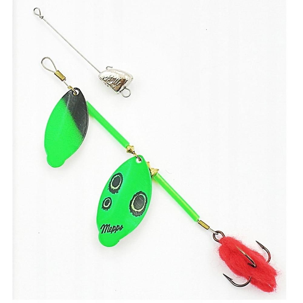 Блесна Mepps Tandem Pike Brochet 27g Black Fluo Green Gold