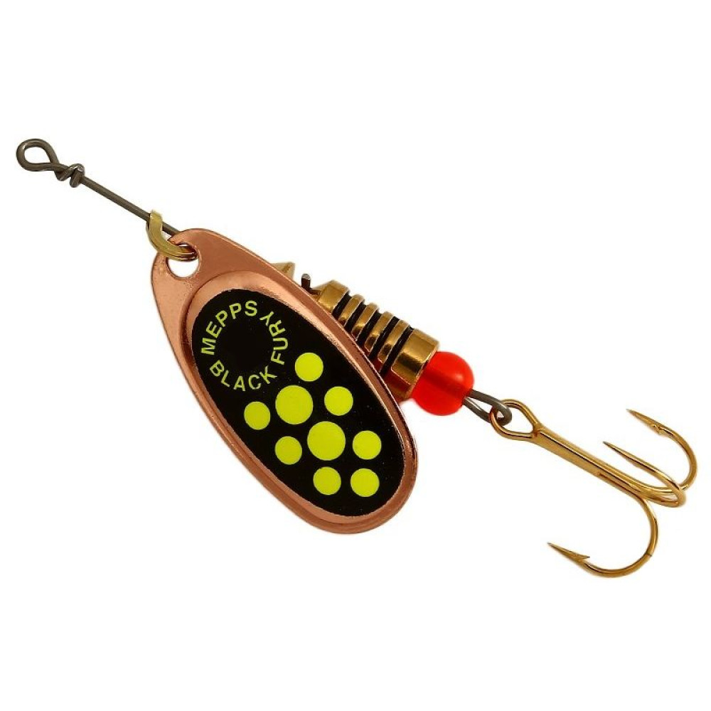 Блесна Mepps Black Fury Copper/Chartreuse Dots №3 6.5g
