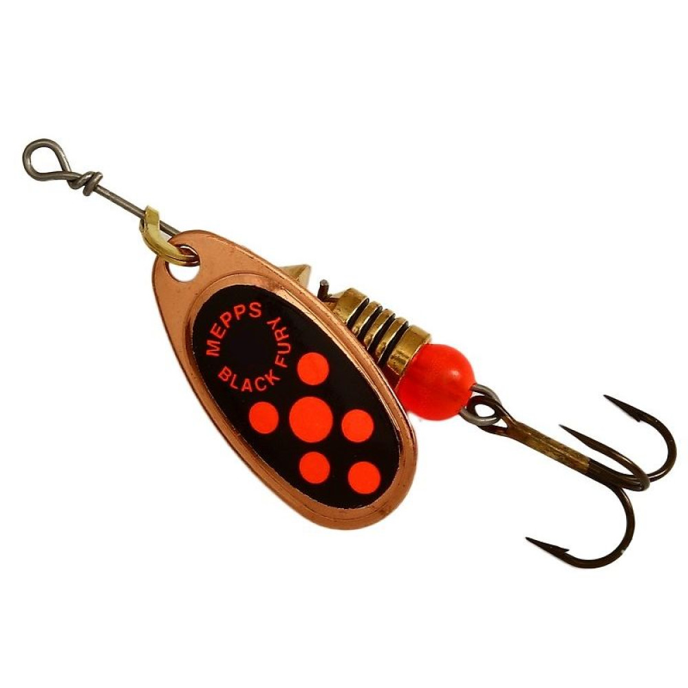 Блесна Mepps Black Fury Copper/Orange Dots №0 2.5g