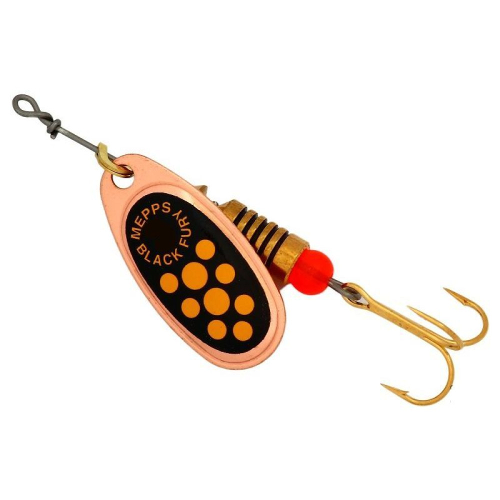 Блесна Mepps Black Fury Copper/Yellow Dots №3 6.5g