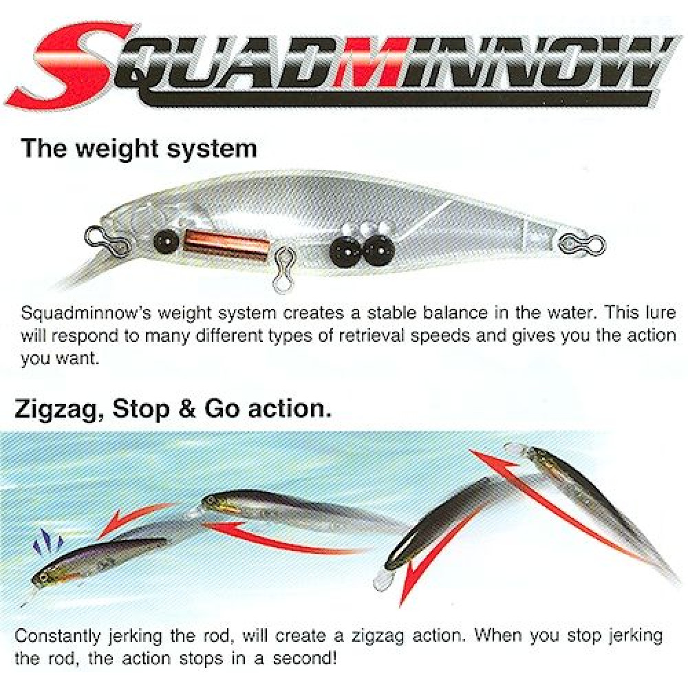 Воблер Jackall Squad Minnow 80SP 82mm 9.7g HL Gold & Black