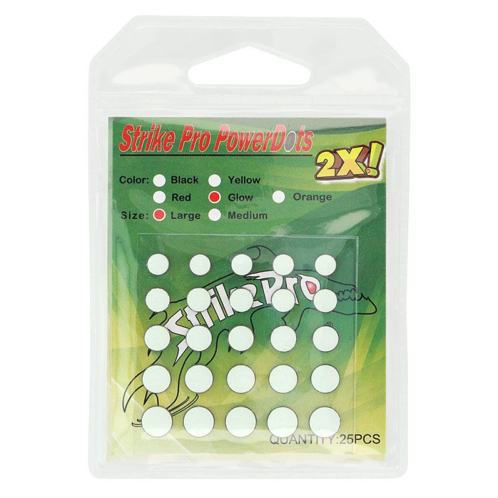 Свинцеві наклейки Power Dots Strike Pro Glow 2X L (0.22–0.44г) 25шт.