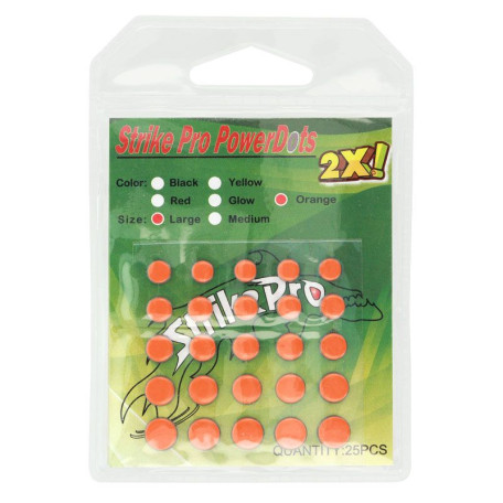 Свинцовые наклейки Power Dots Strike Pro Orange 2X M (0.14–0.32г) 25шт.