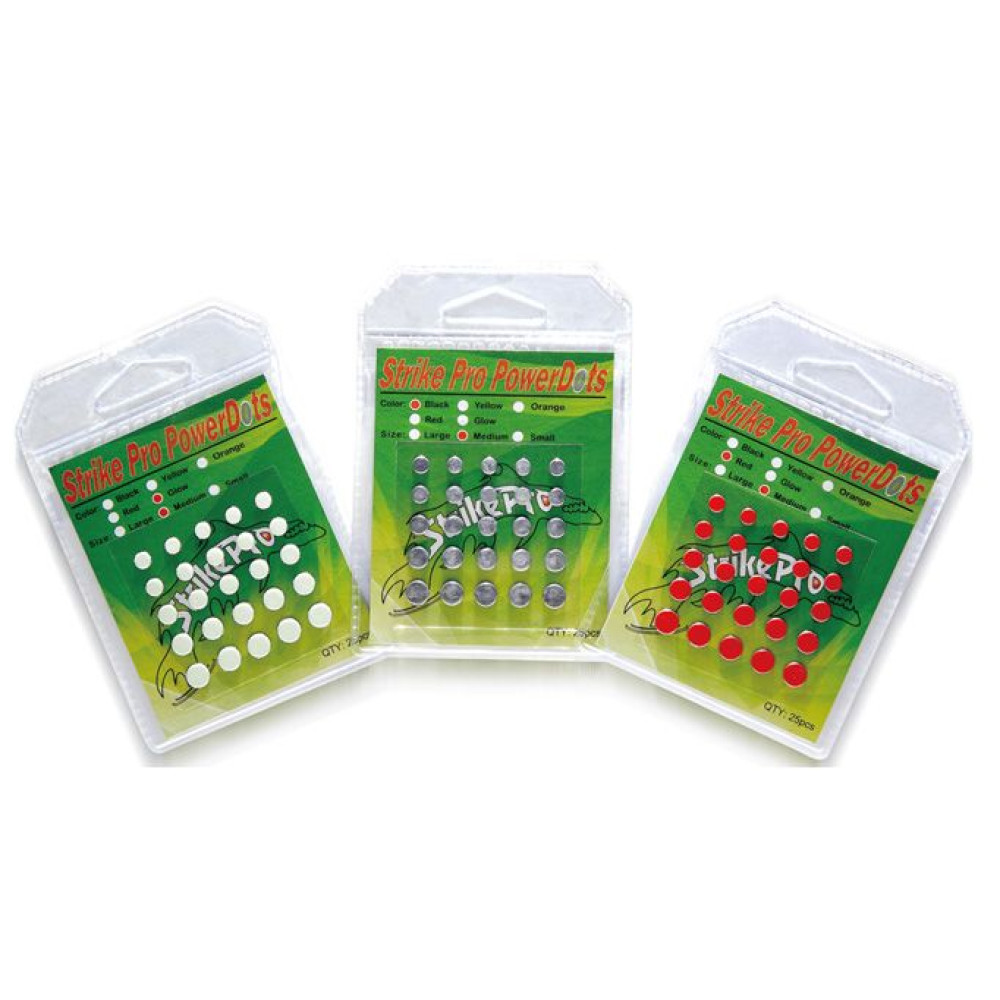 Свинцовые наклейки Power Dots Strike Pro Black M (0.07–0.16г) 25шт.
