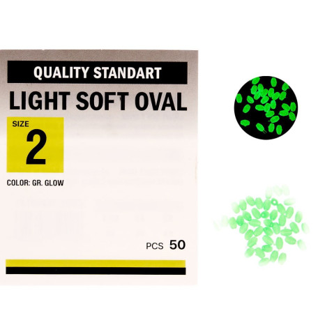 Бусинка Kalipso Light Soft Oval №2 (50 шт.) Glow